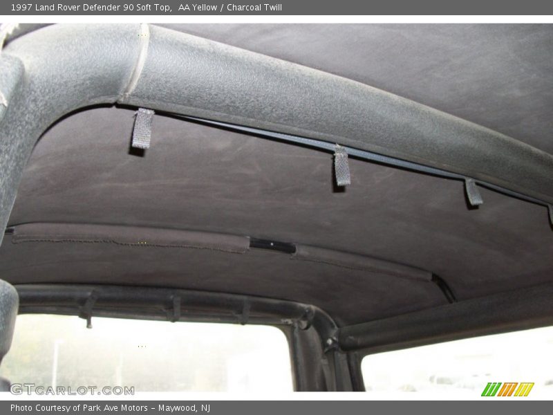 AA Yellow / Charcoal Twill 1997 Land Rover Defender 90 Soft Top