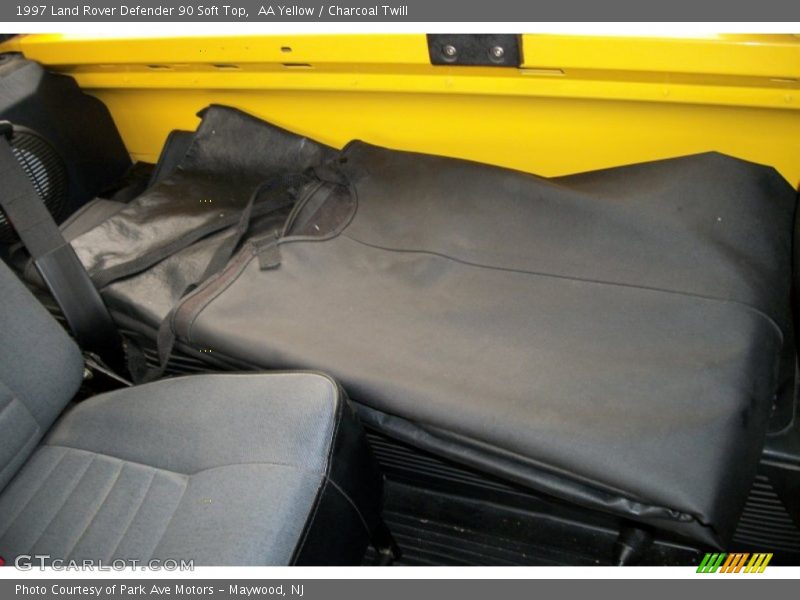 AA Yellow / Charcoal Twill 1997 Land Rover Defender 90 Soft Top
