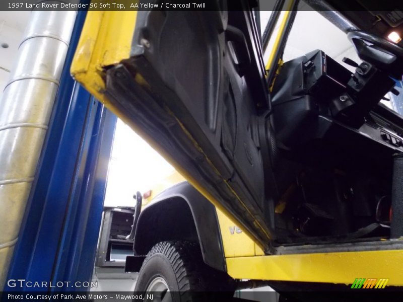 AA Yellow / Charcoal Twill 1997 Land Rover Defender 90 Soft Top