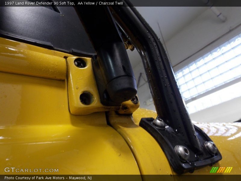AA Yellow / Charcoal Twill 1997 Land Rover Defender 90 Soft Top