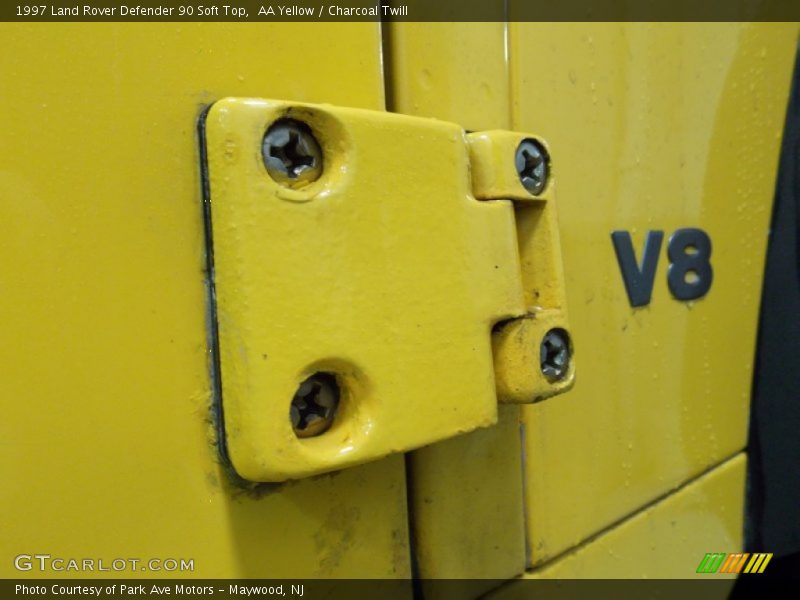 AA Yellow / Charcoal Twill 1997 Land Rover Defender 90 Soft Top