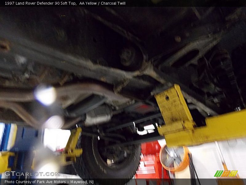 AA Yellow / Charcoal Twill 1997 Land Rover Defender 90 Soft Top