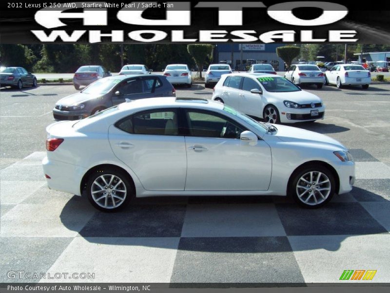 Starfire White Pearl / Saddle Tan 2012 Lexus IS 250 AWD