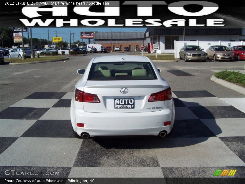 Starfire White Pearl / Saddle Tan 2012 Lexus IS 250 AWD