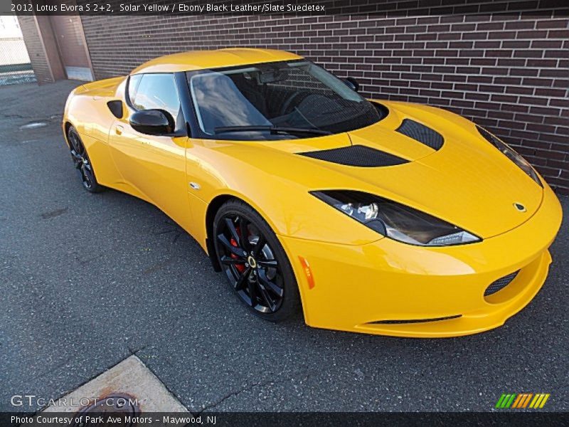 Solar Yellow / Ebony Black Leather/Slate Suedetex 2012 Lotus Evora S 2+2