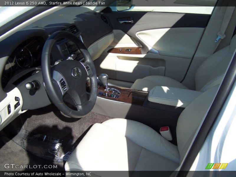 Starfire White Pearl / Saddle Tan 2012 Lexus IS 250 AWD