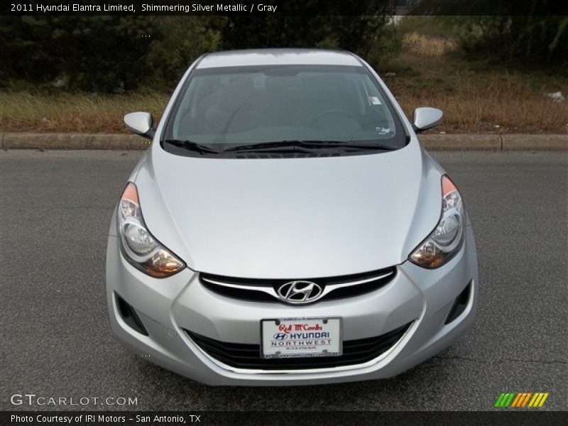 Shimmering Silver Metallic / Gray 2011 Hyundai Elantra Limited