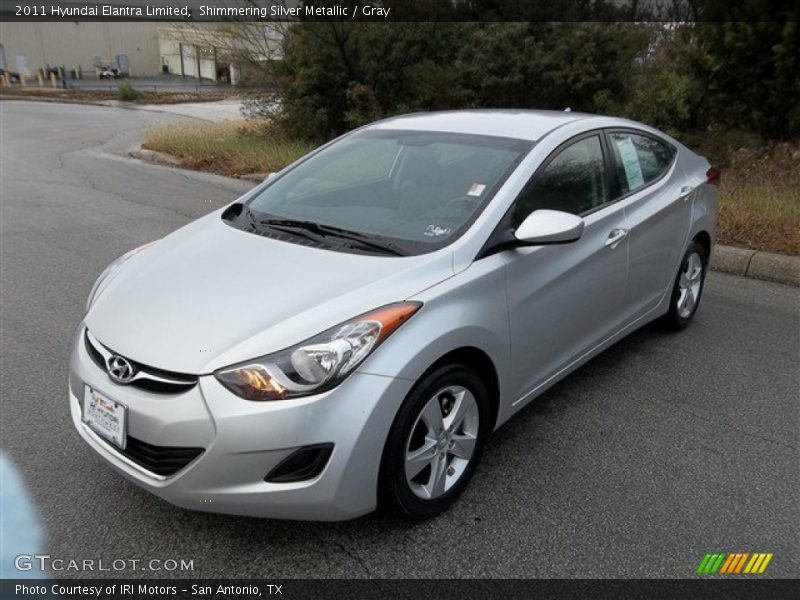 Shimmering Silver Metallic / Gray 2011 Hyundai Elantra Limited