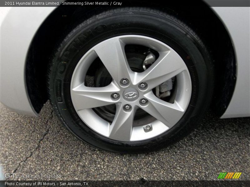 Shimmering Silver Metallic / Gray 2011 Hyundai Elantra Limited