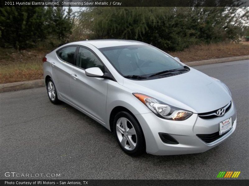 Shimmering Silver Metallic / Gray 2011 Hyundai Elantra Limited