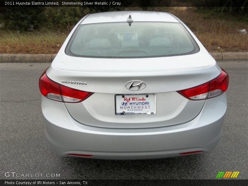 Shimmering Silver Metallic / Gray 2011 Hyundai Elantra Limited
