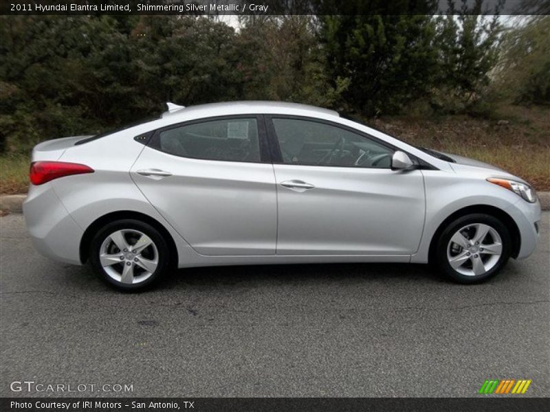 Shimmering Silver Metallic / Gray 2011 Hyundai Elantra Limited