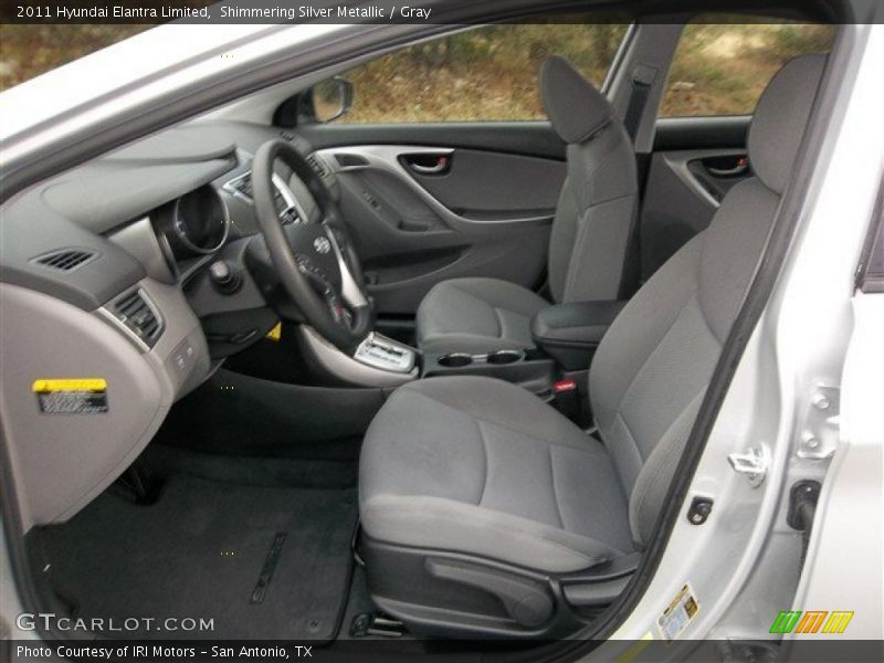 Shimmering Silver Metallic / Gray 2011 Hyundai Elantra Limited