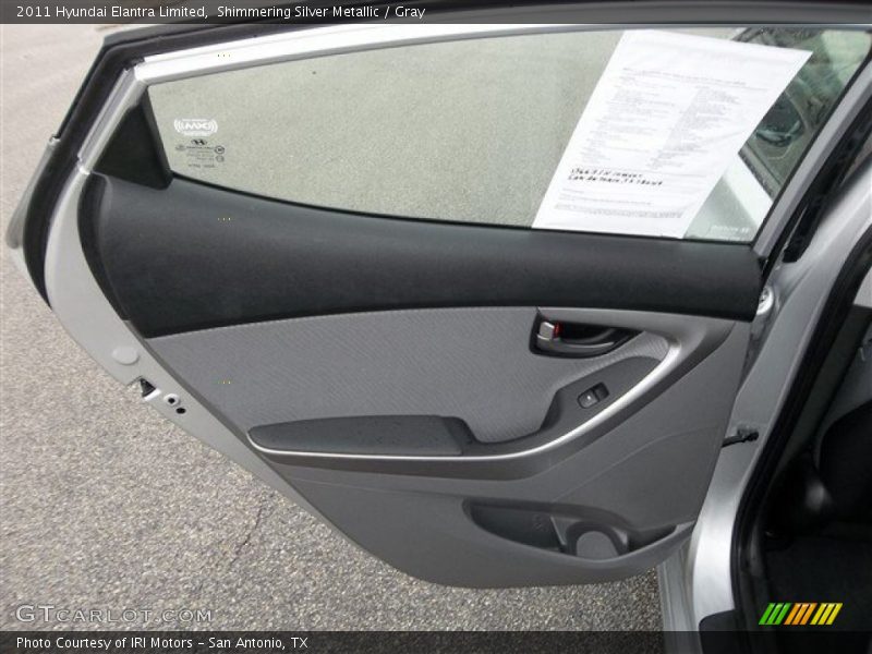 Shimmering Silver Metallic / Gray 2011 Hyundai Elantra Limited