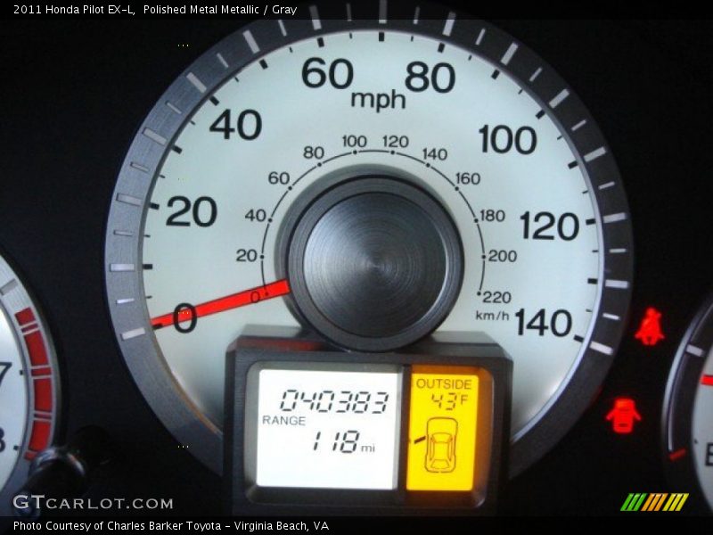 Polished Metal Metallic / Gray 2011 Honda Pilot EX-L