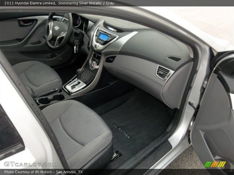 Shimmering Silver Metallic / Gray 2011 Hyundai Elantra Limited