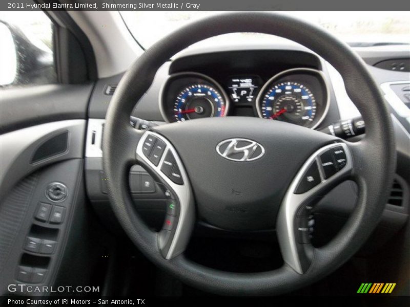 Shimmering Silver Metallic / Gray 2011 Hyundai Elantra Limited