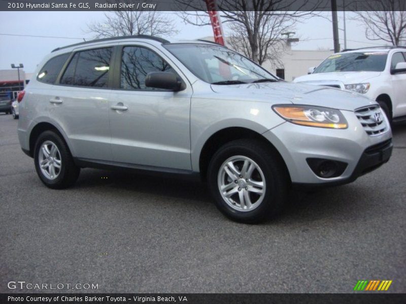 Radiant Silver / Gray 2010 Hyundai Santa Fe GLS