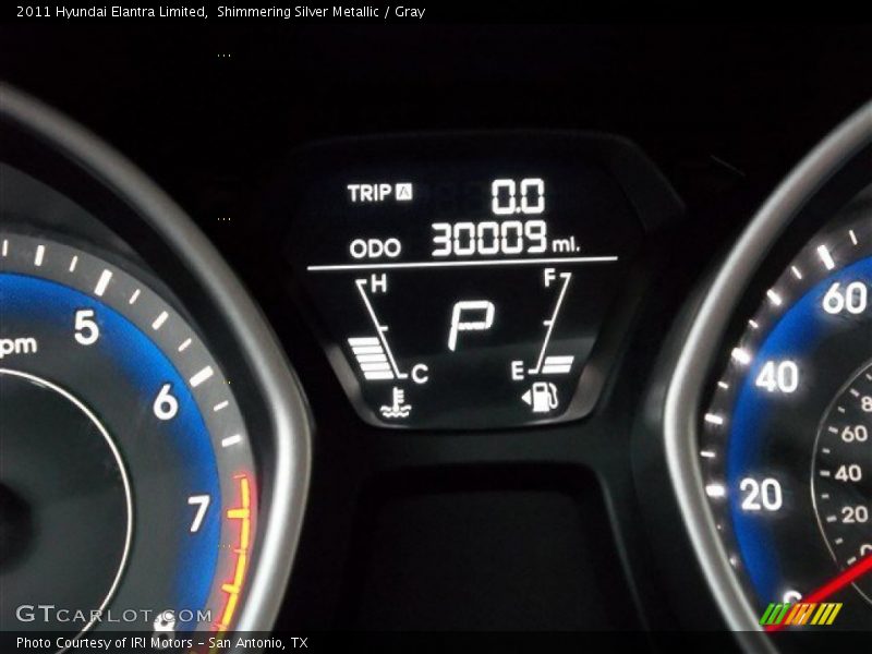 Shimmering Silver Metallic / Gray 2011 Hyundai Elantra Limited