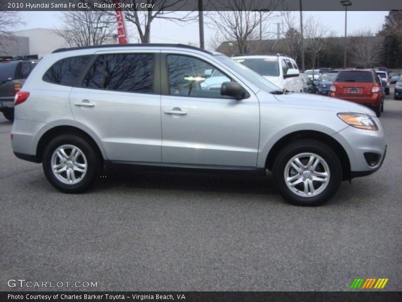 Radiant Silver / Gray 2010 Hyundai Santa Fe GLS