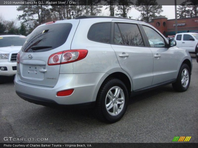 Radiant Silver / Gray 2010 Hyundai Santa Fe GLS