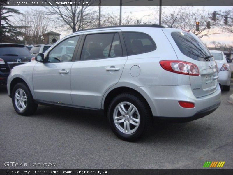 Radiant Silver / Gray 2010 Hyundai Santa Fe GLS