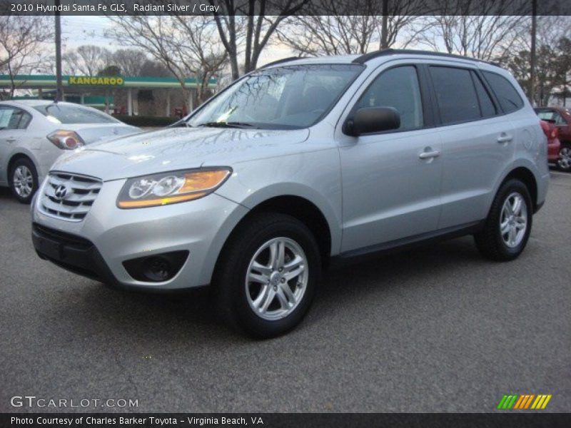 Radiant Silver / Gray 2010 Hyundai Santa Fe GLS