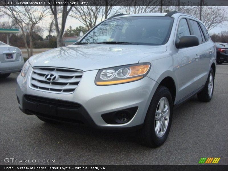 Radiant Silver / Gray 2010 Hyundai Santa Fe GLS