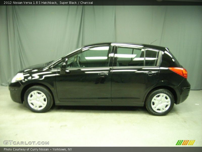 Super Black / Charcoal 2012 Nissan Versa 1.8 S Hatchback