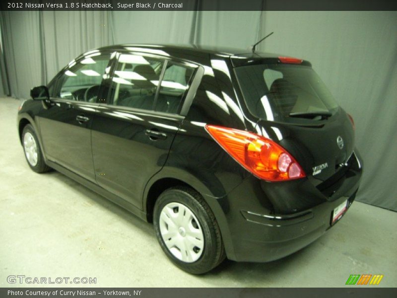 Super Black / Charcoal 2012 Nissan Versa 1.8 S Hatchback