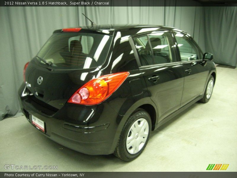 Super Black / Charcoal 2012 Nissan Versa 1.8 S Hatchback