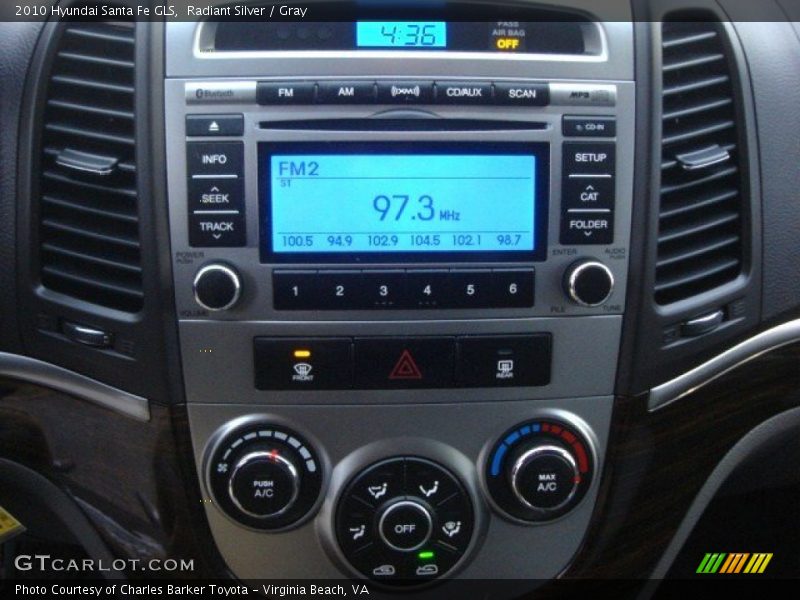 Radiant Silver / Gray 2010 Hyundai Santa Fe GLS