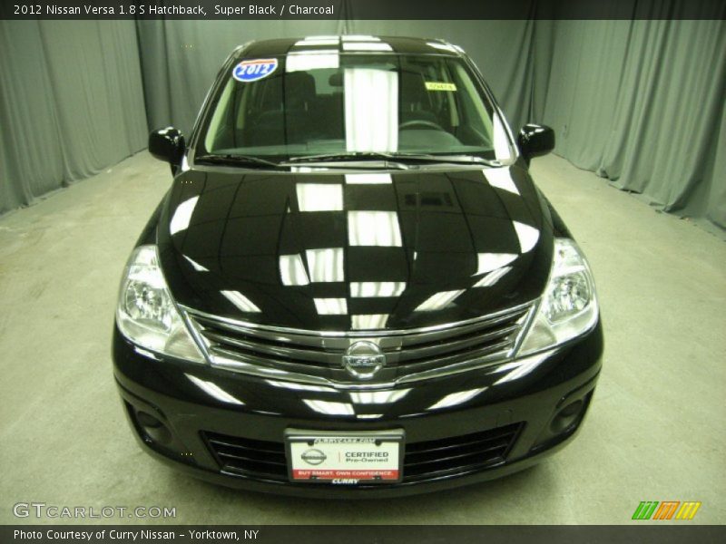 Super Black / Charcoal 2012 Nissan Versa 1.8 S Hatchback