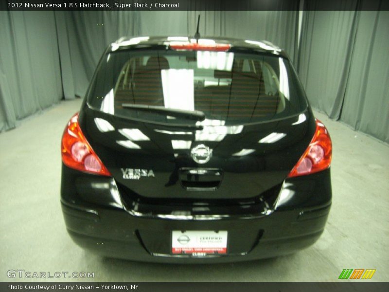 Super Black / Charcoal 2012 Nissan Versa 1.8 S Hatchback
