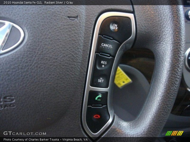 Radiant Silver / Gray 2010 Hyundai Santa Fe GLS