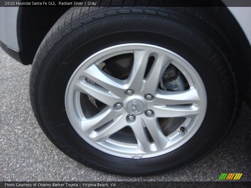 Radiant Silver / Gray 2010 Hyundai Santa Fe GLS