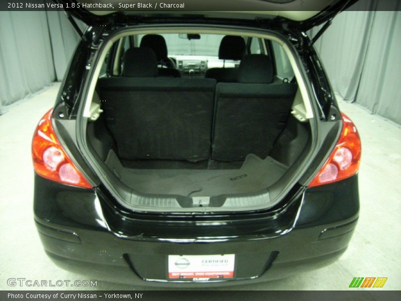Super Black / Charcoal 2012 Nissan Versa 1.8 S Hatchback