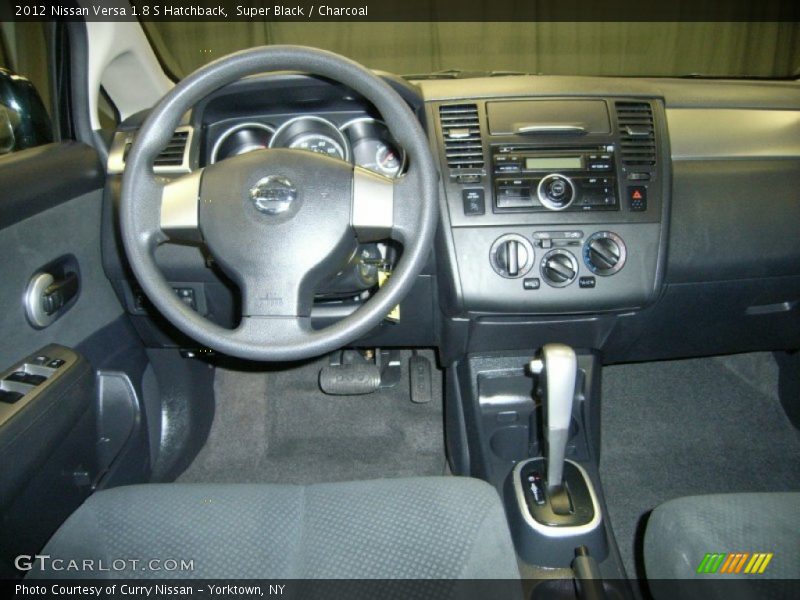 Super Black / Charcoal 2012 Nissan Versa 1.8 S Hatchback
