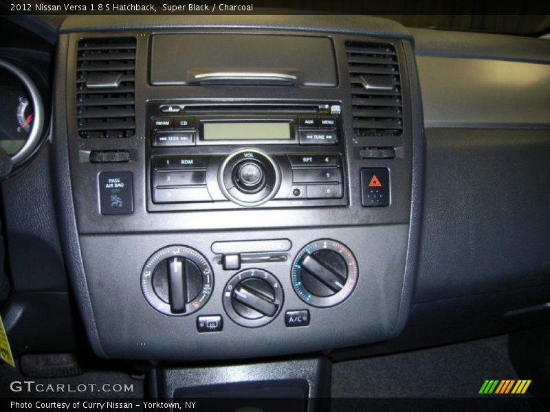 Super Black / Charcoal 2012 Nissan Versa 1.8 S Hatchback