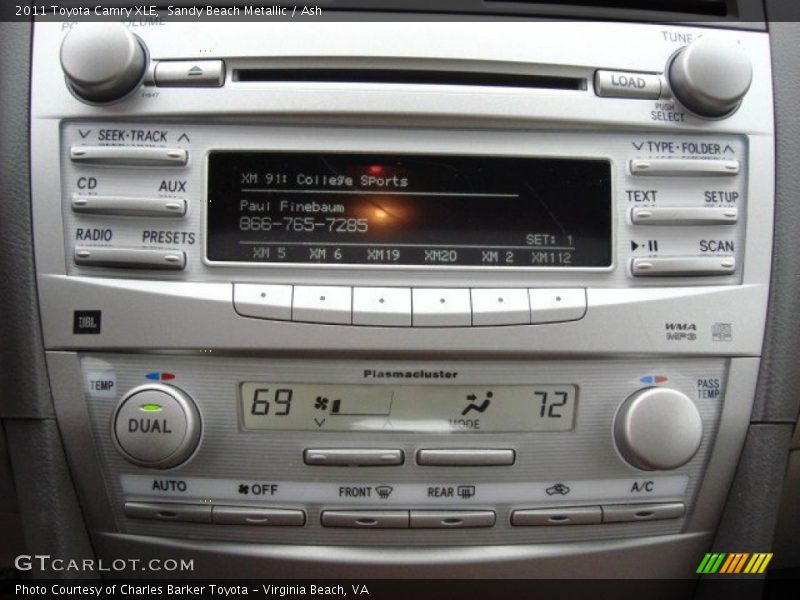 Sandy Beach Metallic / Ash 2011 Toyota Camry XLE