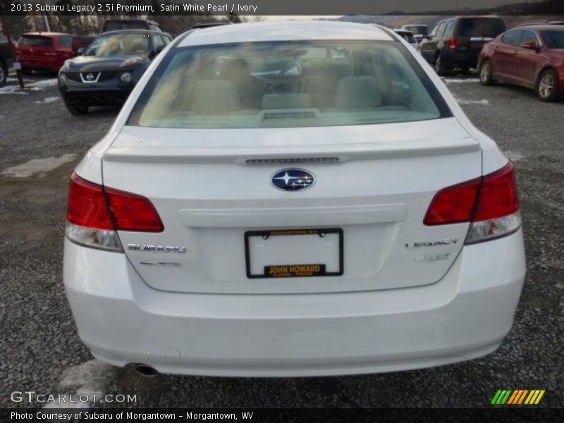 Satin White Pearl / Ivory 2013 Subaru Legacy 2.5i Premium
