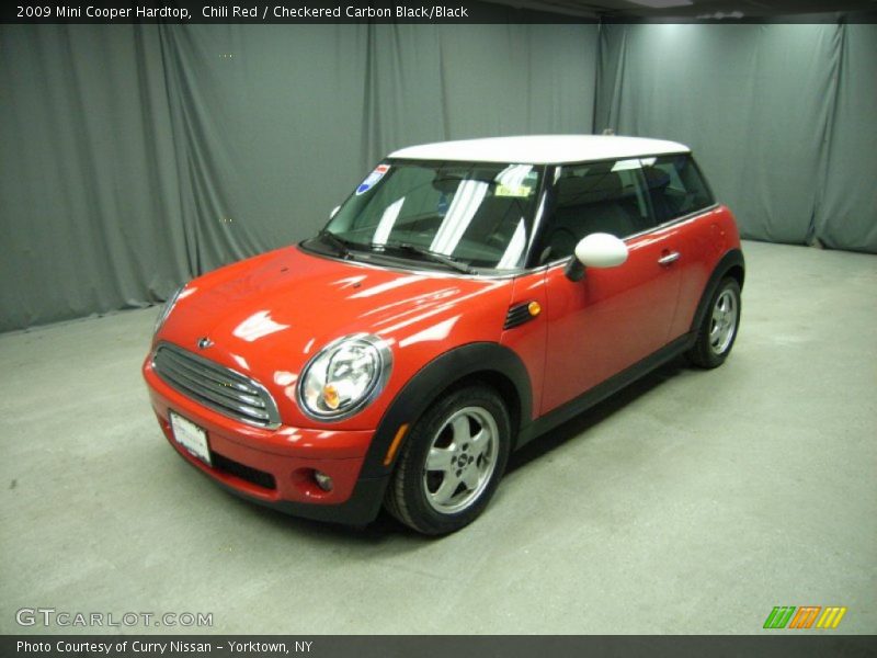 Chili Red / Checkered Carbon Black/Black 2009 Mini Cooper Hardtop