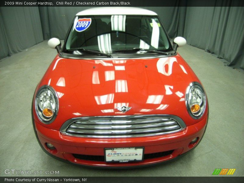 Chili Red / Checkered Carbon Black/Black 2009 Mini Cooper Hardtop