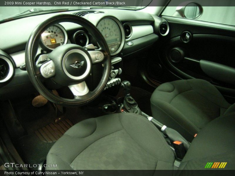 Chili Red / Checkered Carbon Black/Black 2009 Mini Cooper Hardtop