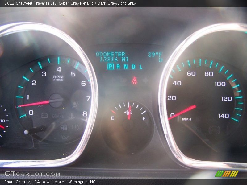 Cyber Gray Metallic / Dark Gray/Light Gray 2012 Chevrolet Traverse LT