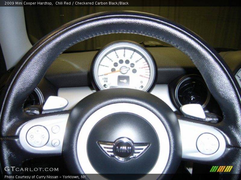 Chili Red / Checkered Carbon Black/Black 2009 Mini Cooper Hardtop