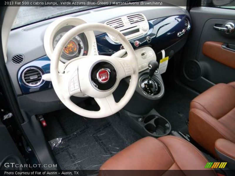 Marrone/Avorio (Brown/Ivory) Interior - 2013 500 c cabrio Lounge 