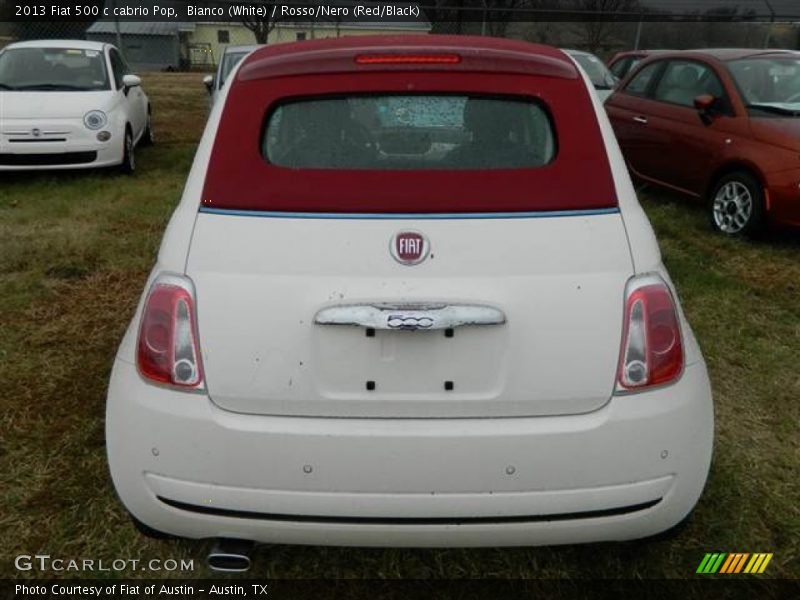 Bianco (White) / Rosso/Nero (Red/Black) 2013 Fiat 500 c cabrio Pop