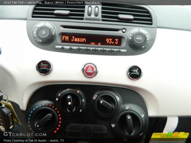 Bianco (White) / Rosso/Nero (Red/Black) 2013 Fiat 500 c cabrio Pop