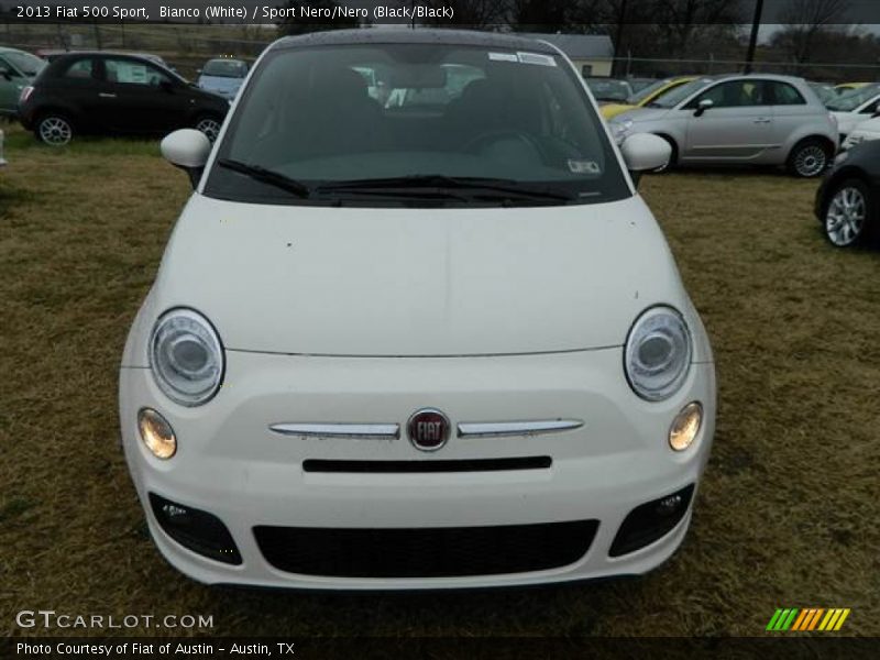 Bianco (White) / Sport Nero/Nero (Black/Black) 2013 Fiat 500 Sport